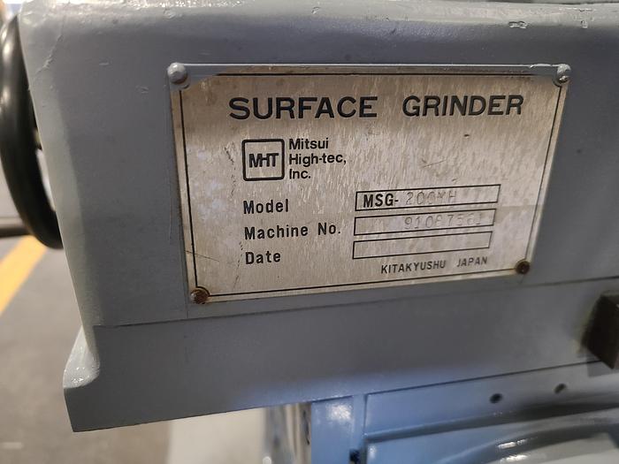 Used Mitsui High-Tec MHT 6 x 12 Precision Surface Grinder 200MH with DRO Speed Control Walker Chuck