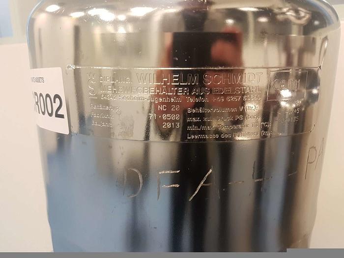 Used WILHELM SCHMIDT NC 20 Aseptic Pressure Vessel