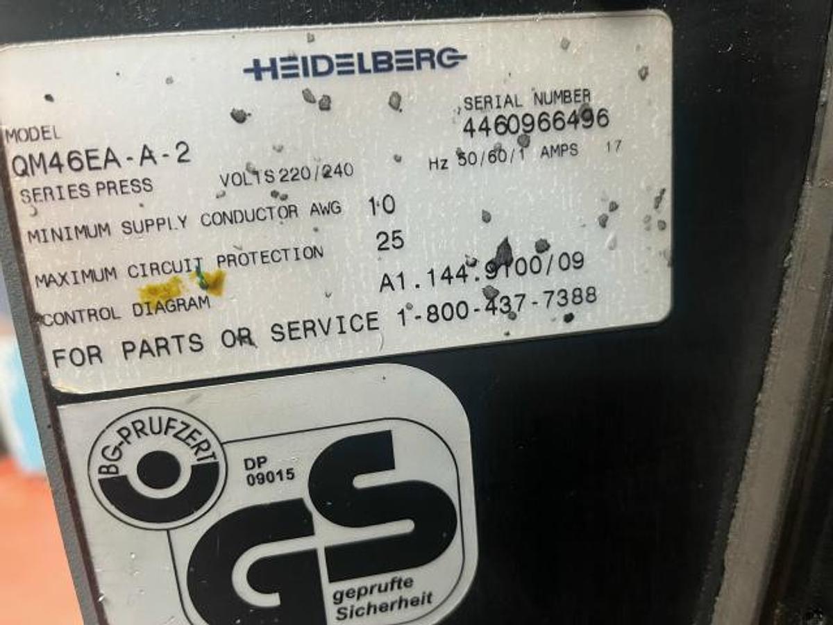 D'occasion 2009 HEIDELBERG PRINTMASTER PM 46-2