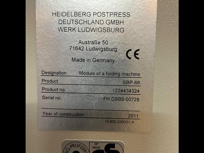 D'occasion 2011 HEIDELBERG STAHLFOLDER TH82 4/4/2