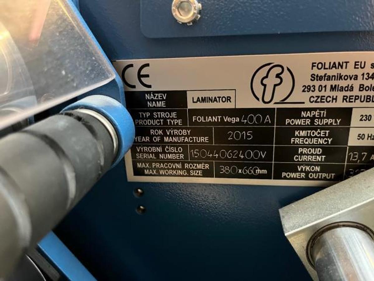 D'occasion 2015 FOLIANT VEGA 400A