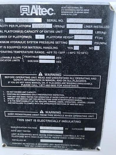 Used 2011 International 4300 Altec LRV56 61ft Over Center Bucket Truck