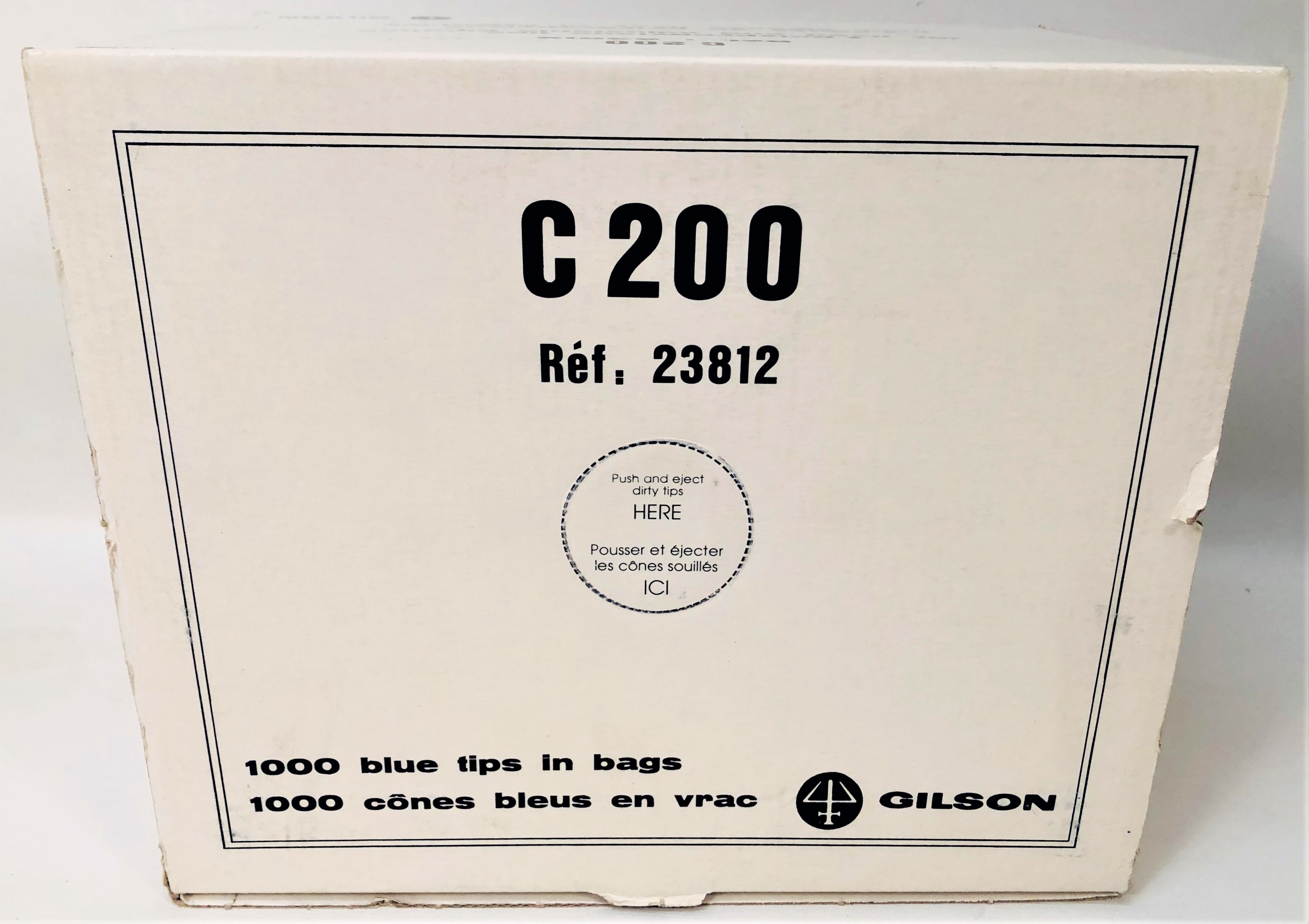 New Open Box Gilson C200 Pipette Tips - 200 µL (Box of 1000 Tips)