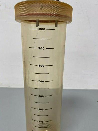 Used Acrylic 1000mL VL1106-305 Vessel w/ Multiple .25" Fittings