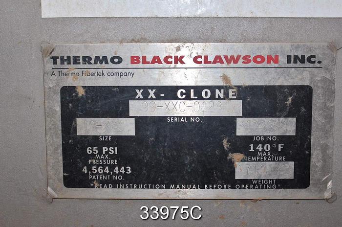 Used Black Clawson XX-Clone Low Density Cleaners #33975