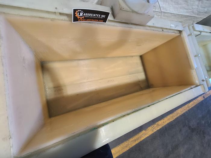 Used PVC Plastic Tank Double Wall with side and bottom support 70" x 28" x 29" Hot Liquid