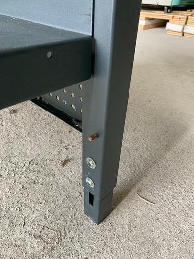 Used Stainless steel table, 125 x 75 x 68,5-86cm, Height adjustable , Workshop