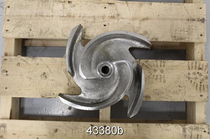 Used Goulds 3175 4x6x14 4-Vane Stainless Steel 13" Impeller #43380