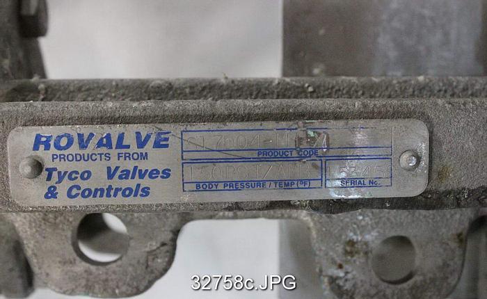 Used Rovalve S17/D04-MH-X 4" Hand Operated Knife Gate Valve #32758