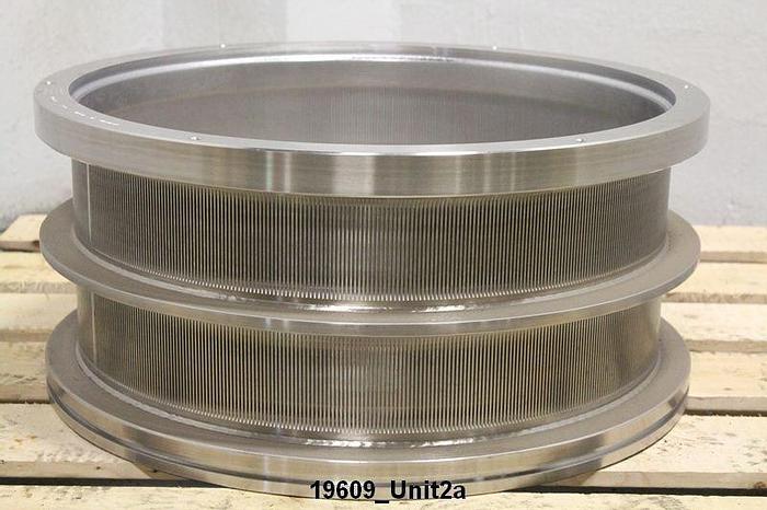 Unused Black Clawson UV100 Pressure Screen Basket, .008" Profiled Slots, (Unused). #19609