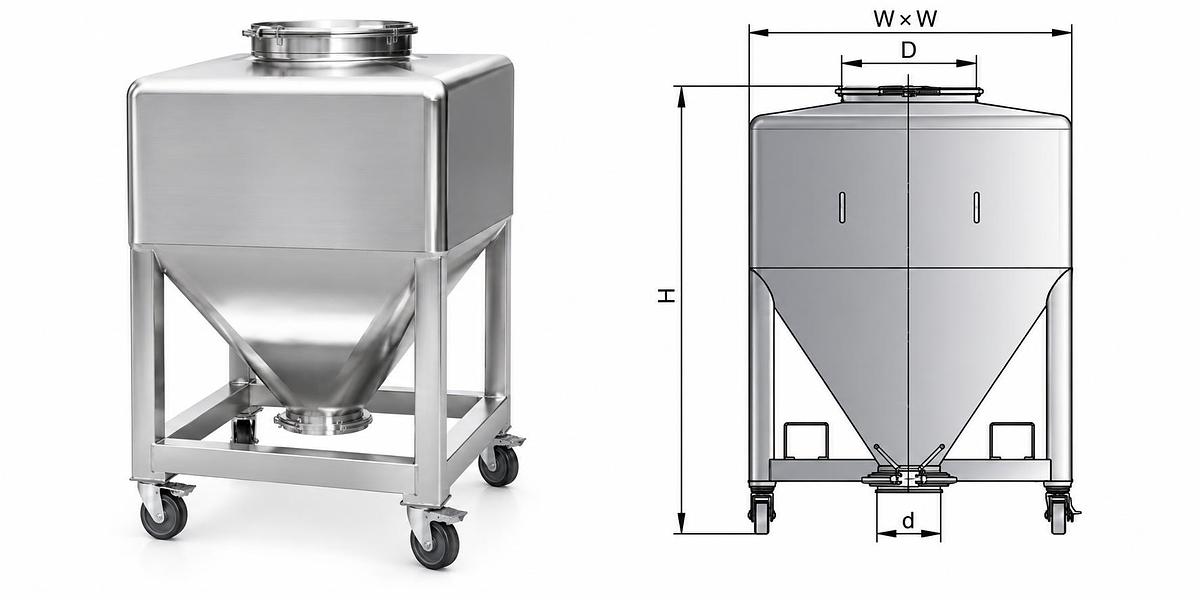 Square Transfer Hopper (LDF),Square Transfer Hopper (LDF) | TabTech GTS