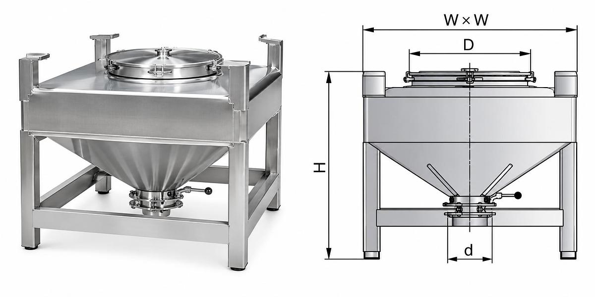 Square Tablet Hopper (LDPF),Square Tablet Hopper (LDPF) | TabTech GTS
