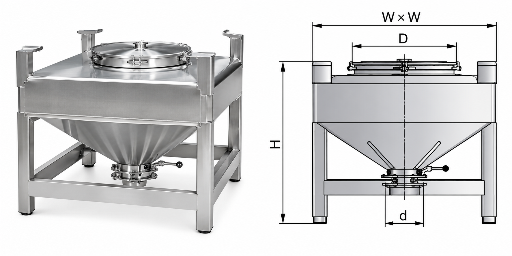 Square Tablet Hopper (LDPF),Square Tablet Hopper (LDPF) | TabTech GTS