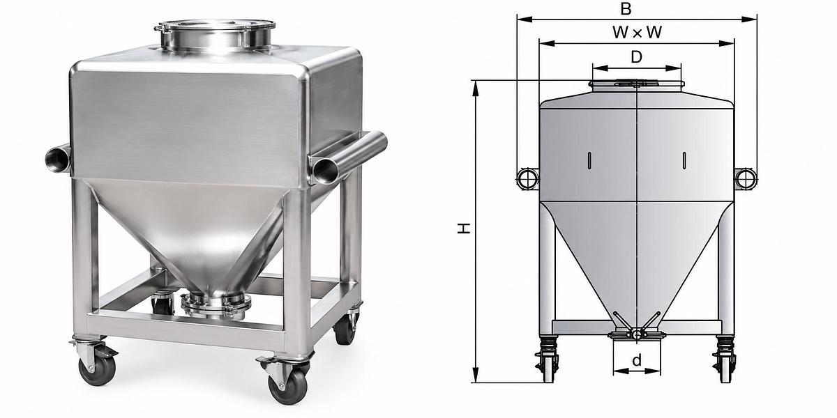 Column Blender Hopper (LDT),Column Blender Hopper (LDT) | TabTech GTS