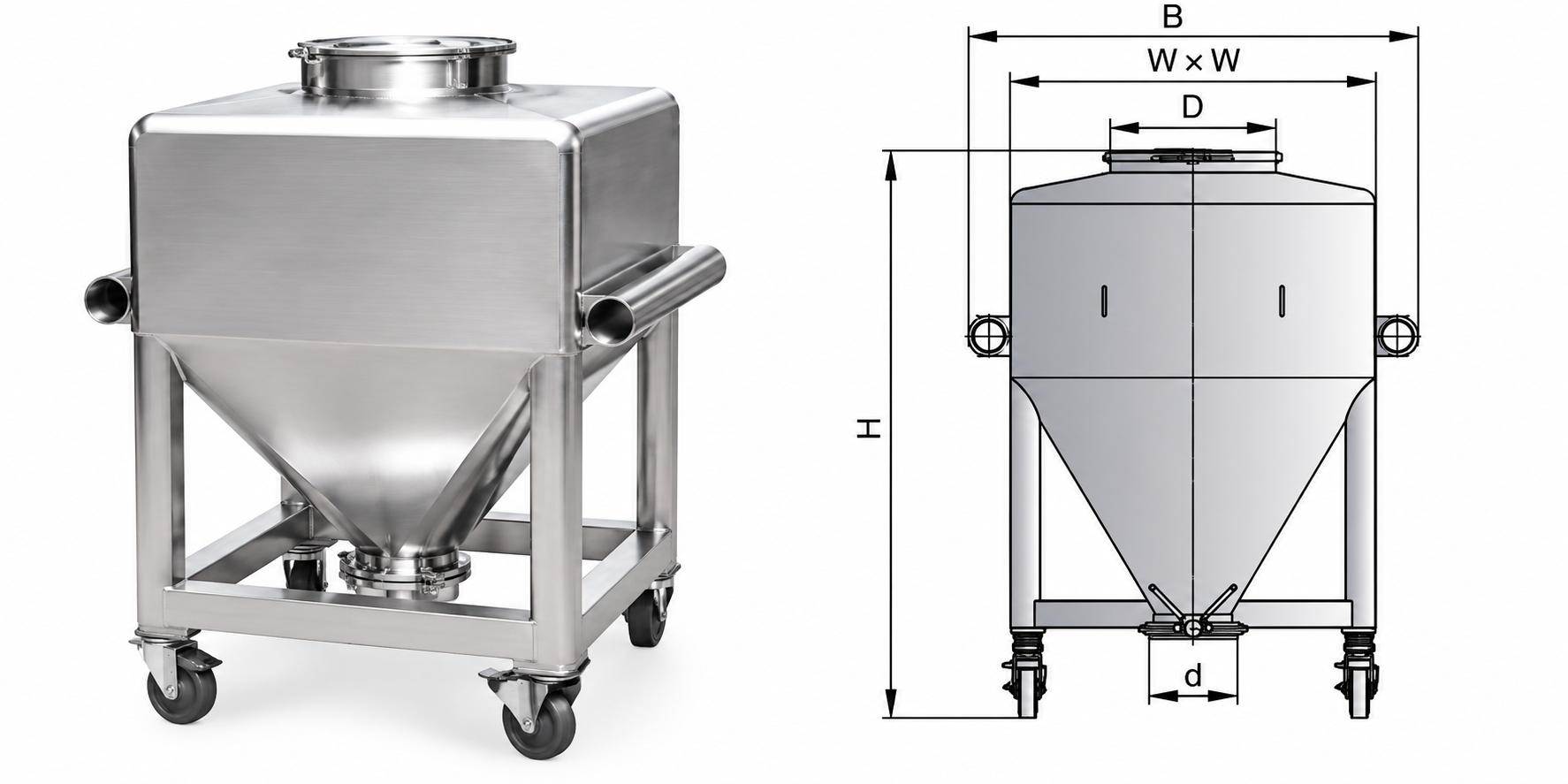 Column Blender Hopper (LDT),Column Blender Hopper (LDT) | TabTech GTS