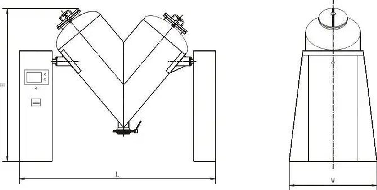 V Type High-Efficiency Mixer