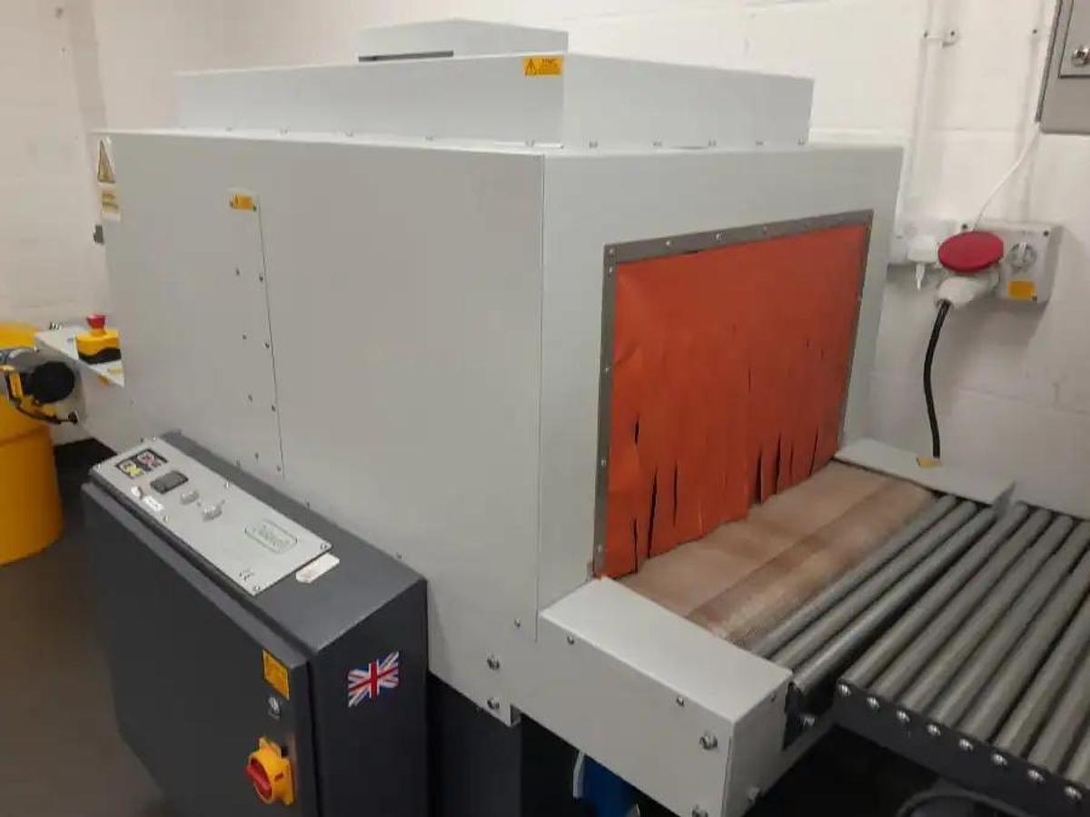 Used EDL John Quinn SX60 L-Sealer & EVP60 Heat Shrink Tunnel Packaging Line