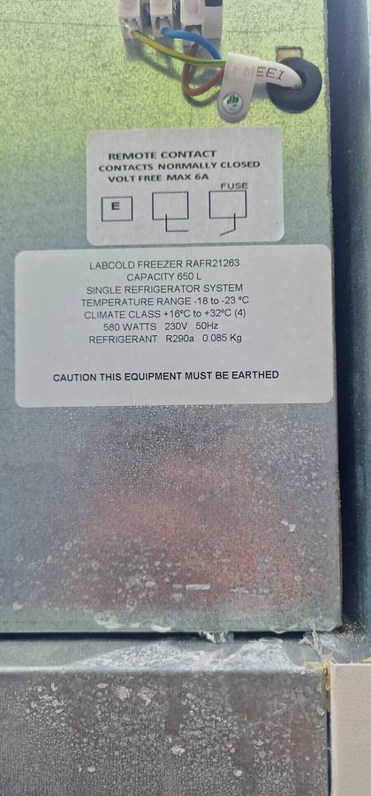 Used LABCOLD ADVANCED FREEZER 650L