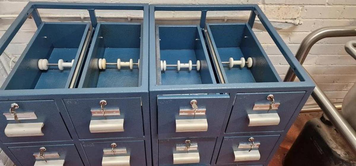 Used Fette Segmented Die Table Storage Draws