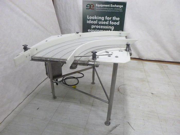 Used Wire Belt 90 Degree Turn, Left-Hand, 24" Product Belt