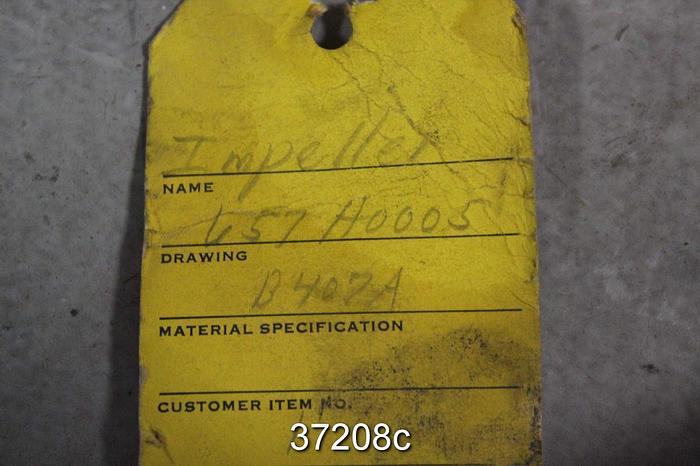 Used Warren 4PH12 Pump Impeller, 657H0005 #37208