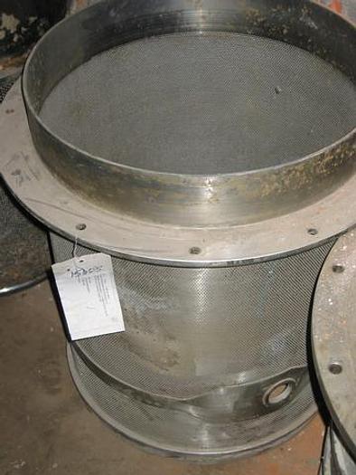 Used Bird 110B Pressure Screen Basket, 1.5 Mm Holes, With Dilution Hole In Basket #15625