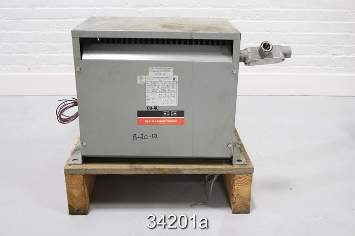 Used Rex Manufacturing DC14J1P1/K1 Isolation Transformer #34201