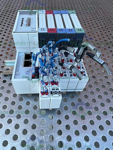 Used Turck  BL20-E-GW-EN Ethernet Gateway w/ Turck BL20-2AOH-I Electronic Module