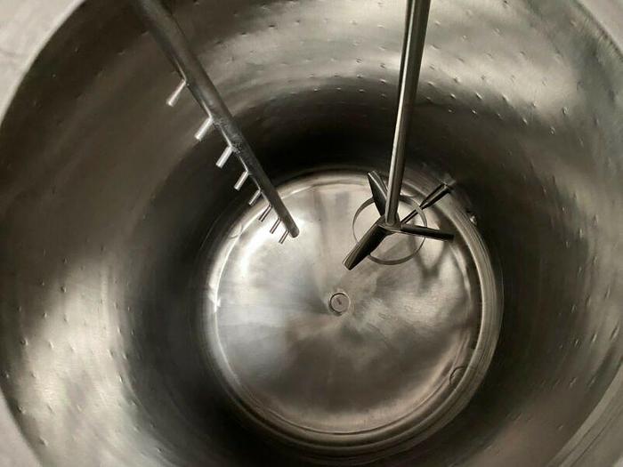 Used Paul Mueller 430 Liter 45 PSI Stainless Steel 75 PSI Jacketed Reactor w/ Mixer