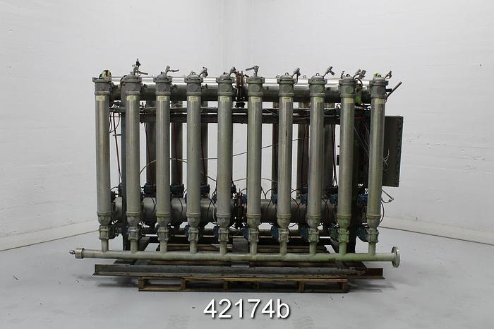 Used Aes 20 Bank Canister Filter With Auto Back Flush System #42174