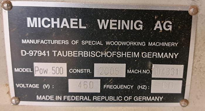 Used WEINIG POWERMAT 500, 5-HEAD MOULDER