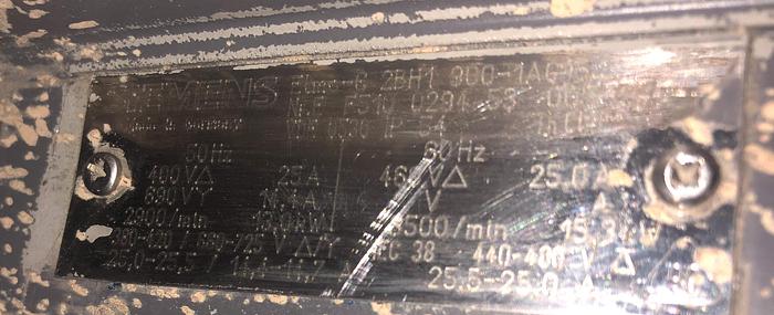 Used SEIMENS ELMO, G 2BH 1900, 20 HP REGENERATIVE STYLE VACUUM PUMP