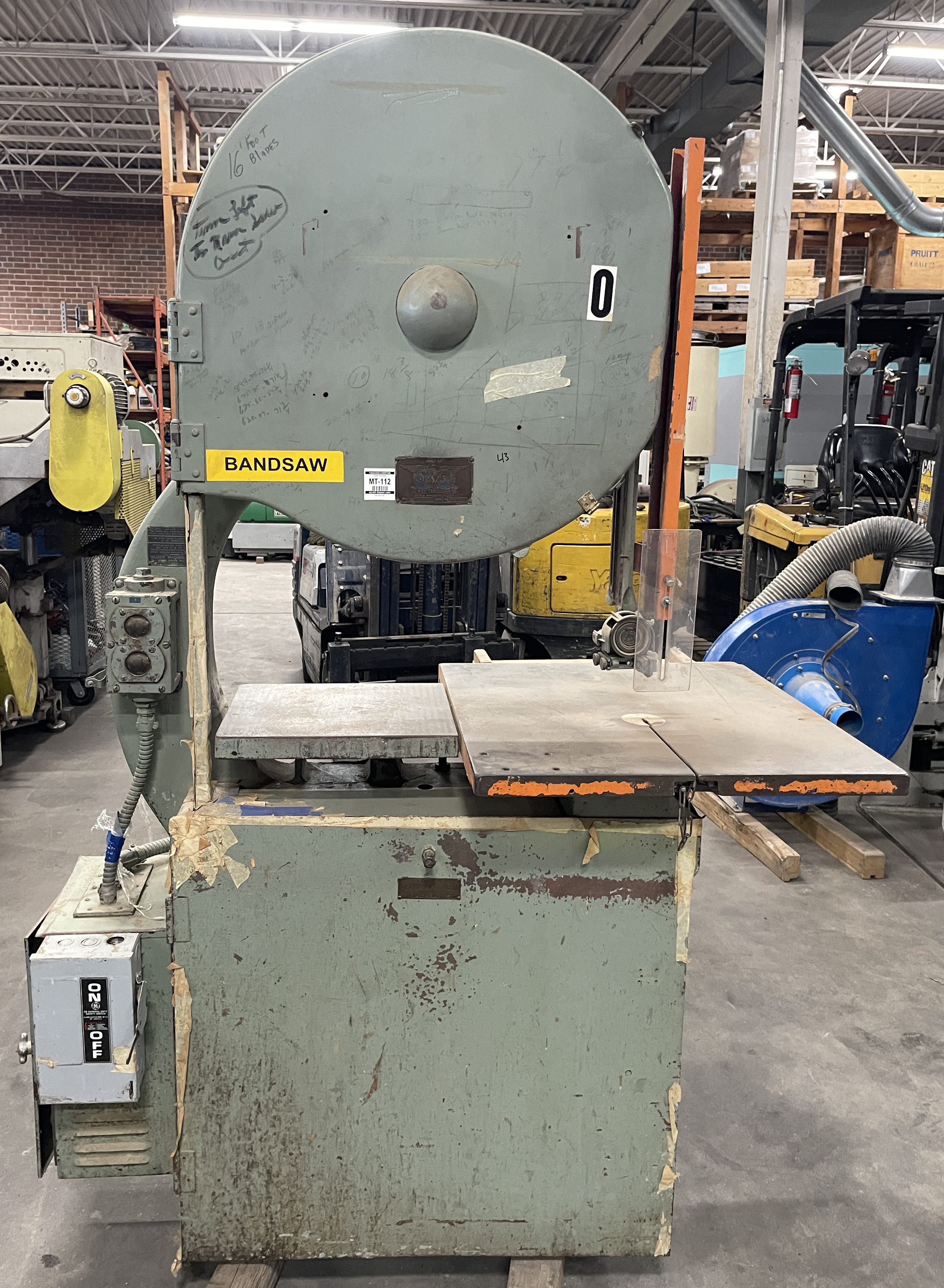 Used OLIVER 117-D, 30" BANDSAW