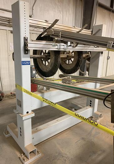 Used HOMAG POWER TVL370/15/02 BRUSH/WHEEL STYLE BOARD TURNER MATERIAL-HANDLING CONVEYOR SYSTEM