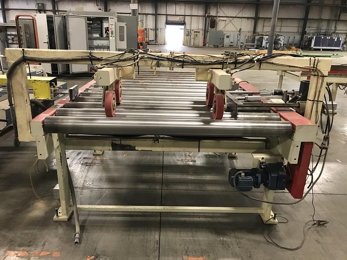 Used MEREEN JOHNSON POWERED ROLLER FEED CONVEYORS