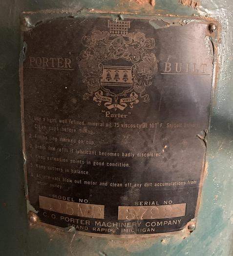 Used PORTER 05MB, SINGLE-SPINDLE FLUTTER SANDER