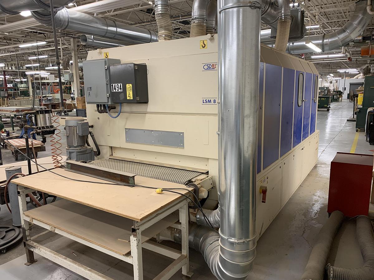 Used HEESEMANN LSM-8, 52", 4-HEAD WIDE-BELT FINISH SANDER