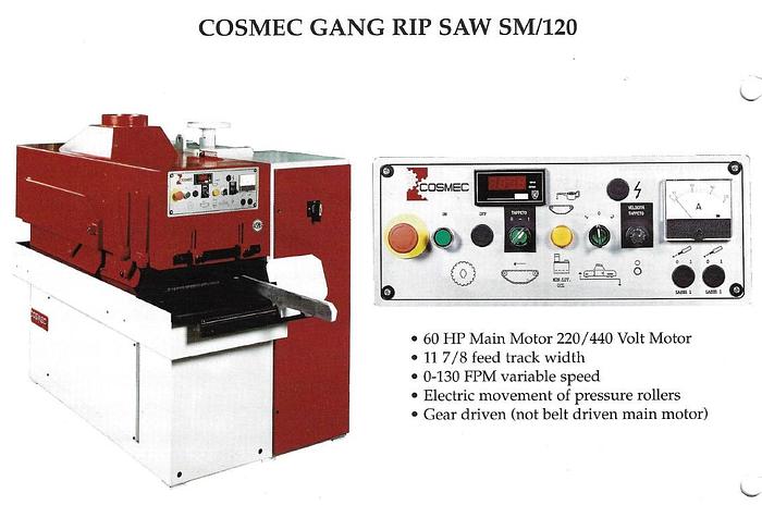 Used COSMEC SM-120, 12" GANG RIPSAW