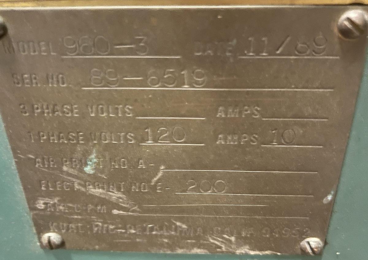 Used KVAL 963-3 DOOR STRIKE PLATE ROUTING MACHINE