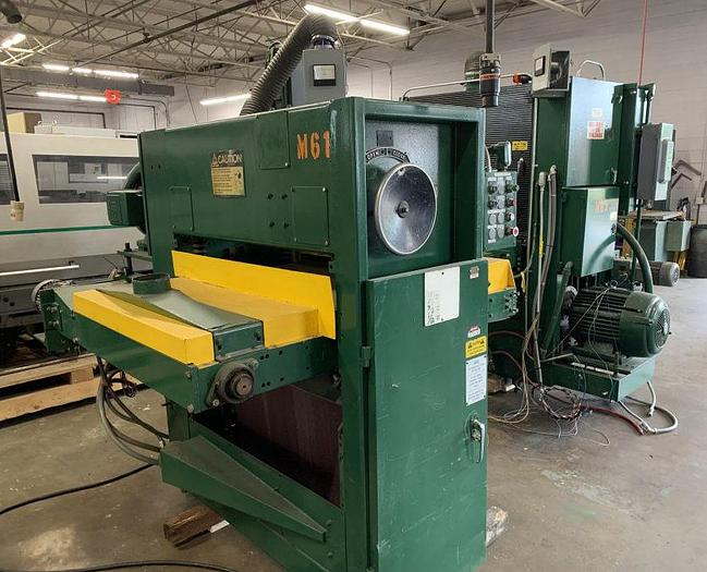Used TIMESAVERS TB337-2HDA, 37" TOP & BOTTOM ABRASIVE PLANER SYSTEM