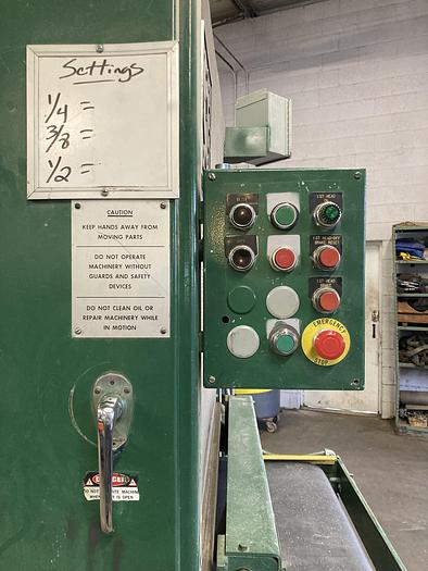 Used TIMESAVERS TB337, 37" TOP-HEAD ABRASIVE PLANER