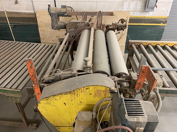 Used DUBOIS 52 INCH REVERSE ROLL COATING SYSTEM WITH DRYING OVEN AND DOUCET RETURN CONVEYOR