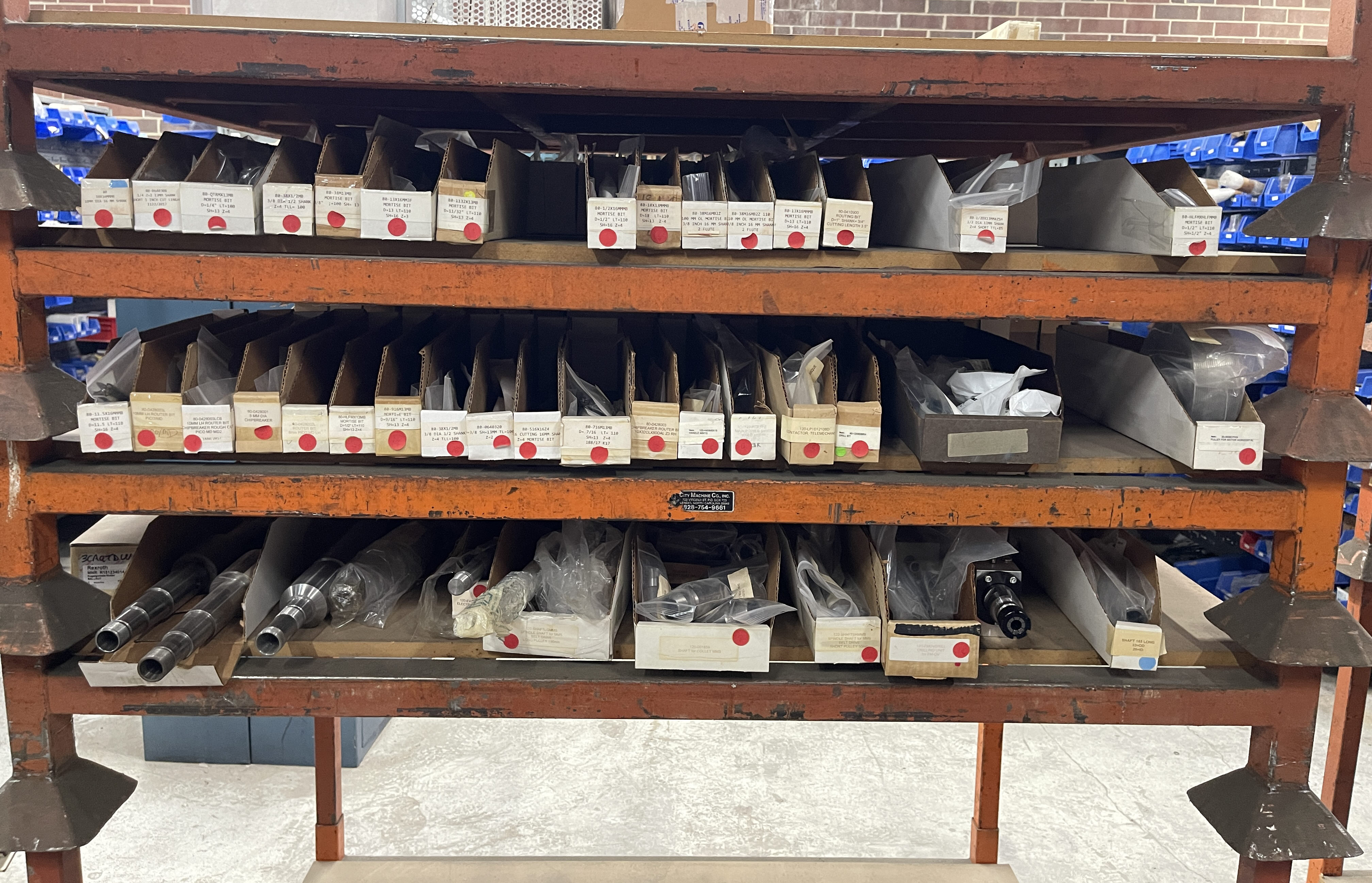 Used LARGE INVENTORY OF NEW BALESTRINI, COMEC AND CAMAM MACHINE PARTS AND ACCESSORIES 