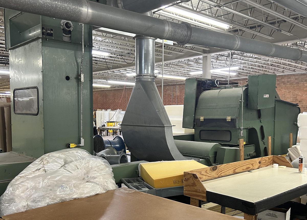 Used FIBER CONTROLS D-10(Z38) FIBER OPENING & BLOWING TYPE PILLOW/CUSHION STUFFING/FILLIING SYSTEM