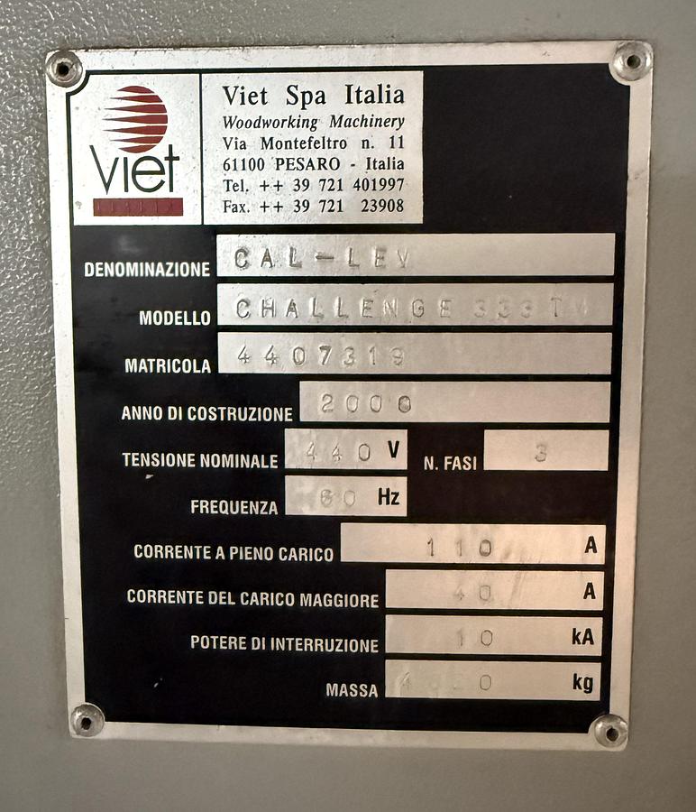 Used VIET CHALLENGE 3333, 52", 3-HEAD WIDE-BELT SANDER