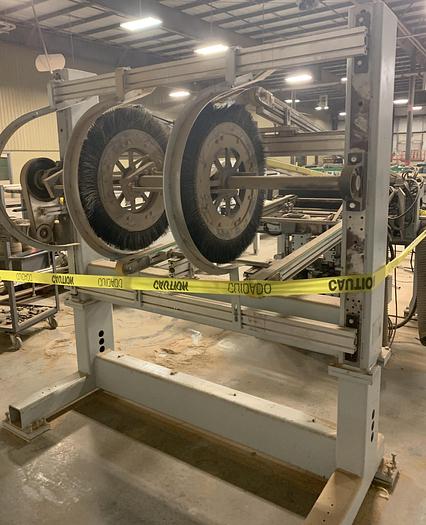 Used HOMAG POWER TVL370/15/02 BRUSH/WHEEL STYLE BOARD TURNER MATERIAL-HANDLING CONVEYOR SYSTEM