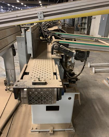 Used HOMAG POWER TVL370/15/02 BRUSH/WHEEL STYLE BOARD TURNER MATERIAL-HANDLING CONVEYOR SYSTEM