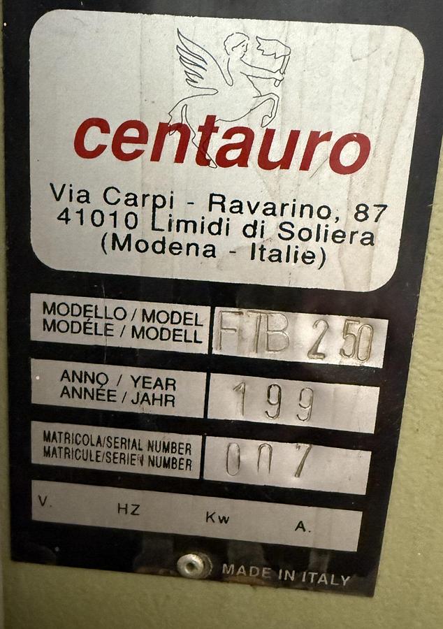 Used CENTAURO, FTB-250 LATHE