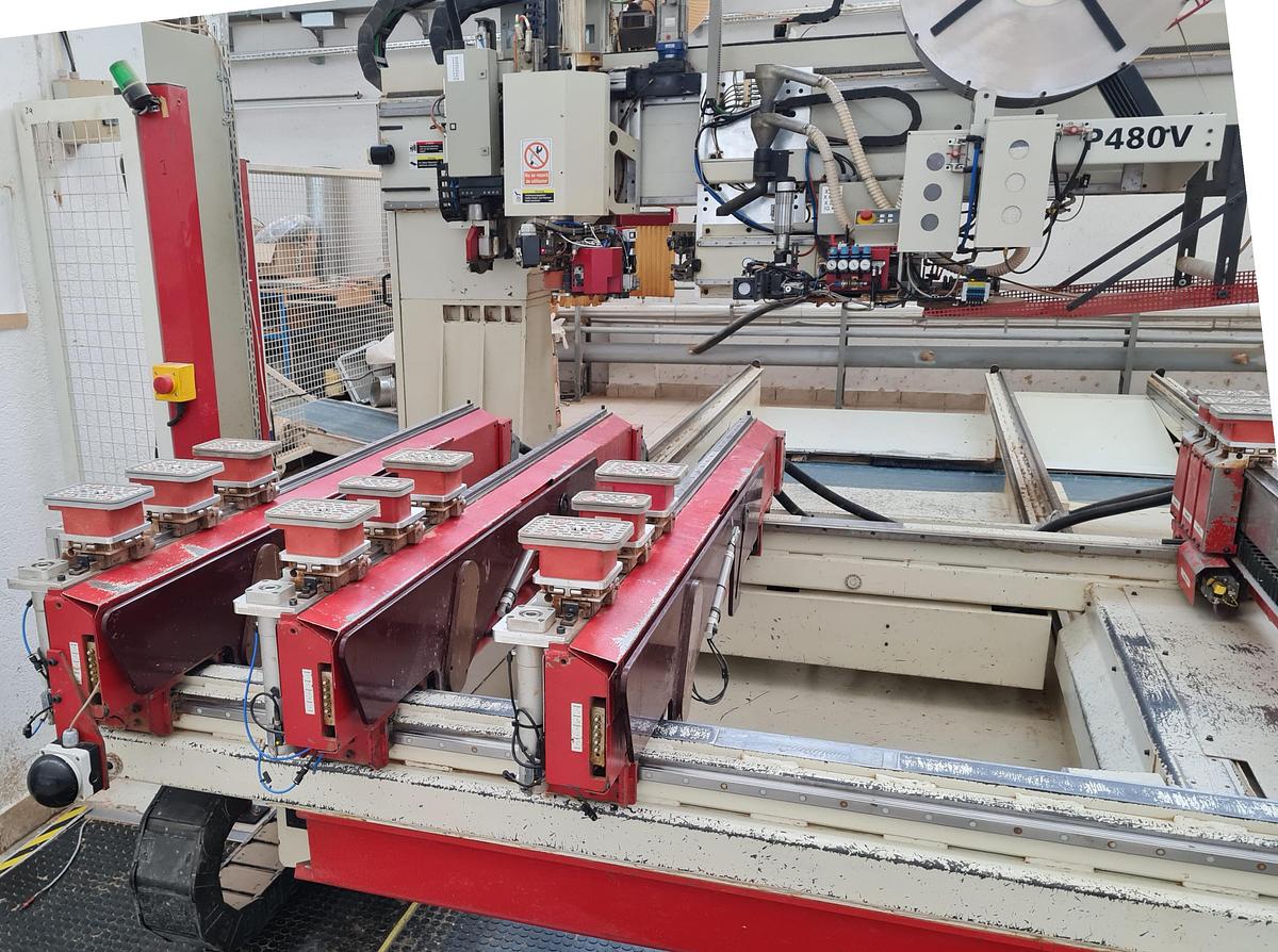 Used IMA BIMA P-480V, 180/480 CNC ROUTER/EDGE-BANDING WORK-CENTER