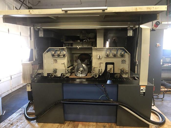 Used WEINIG RAIMANN PROFIRIP KR-310-M GANG RIPSAW WITH (2) MOVING BLADES WITH A RAIMANN VALUE RIP IV GANG RIPSAW INFEED SYSTEM